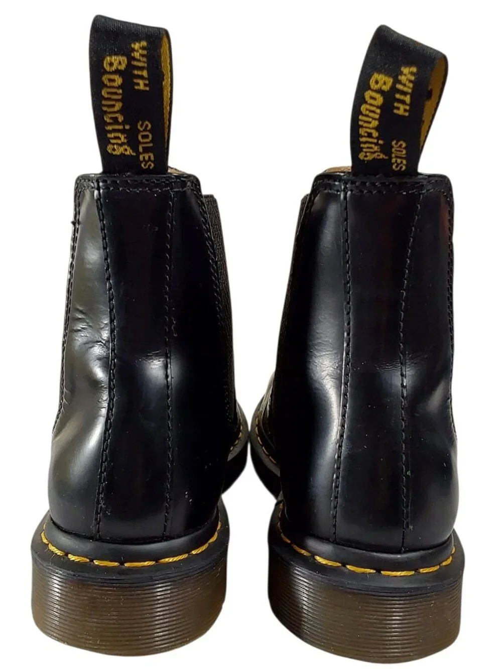 Dr. Martens 2976 Quad Smooth Black Leather Platform Chelsea Boots - 39 (8L, 7M)
